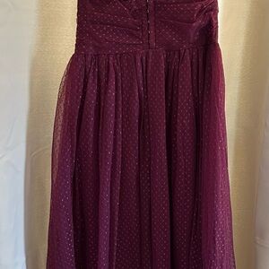 Elegant Plum Strapless Dress